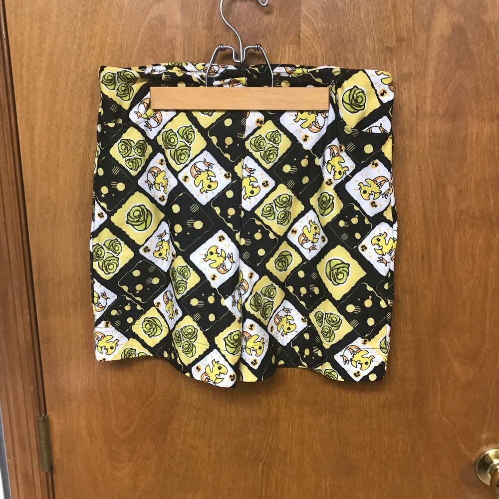 RARE Blackmilk Black and Yellow Final Fantasy 14 CHOCOBO  High Waist Shorts Med